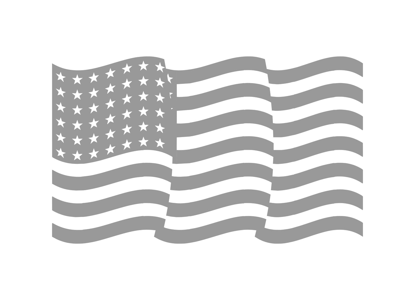 Set of American Flag Waving Decal Patriotic Car Stickers