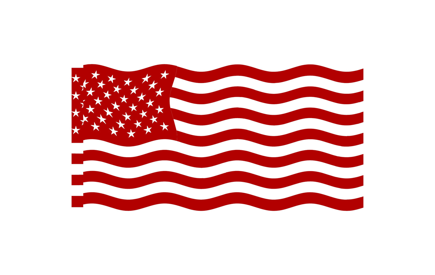 Set of American Flag Waving Decals Patriotic Car Stickers