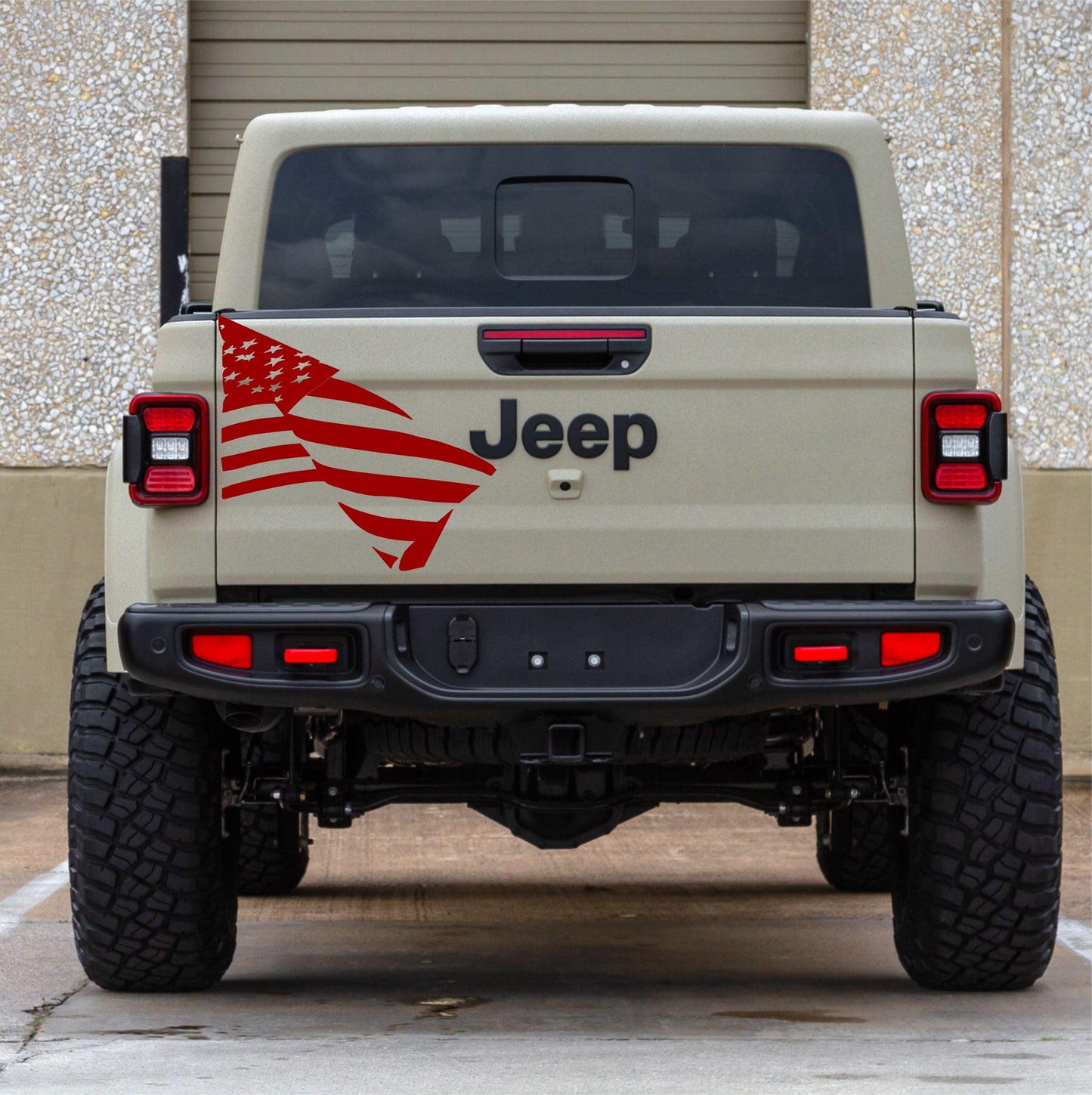 Jeep Gladiator Decal | Tailgate American Flag Stickers
