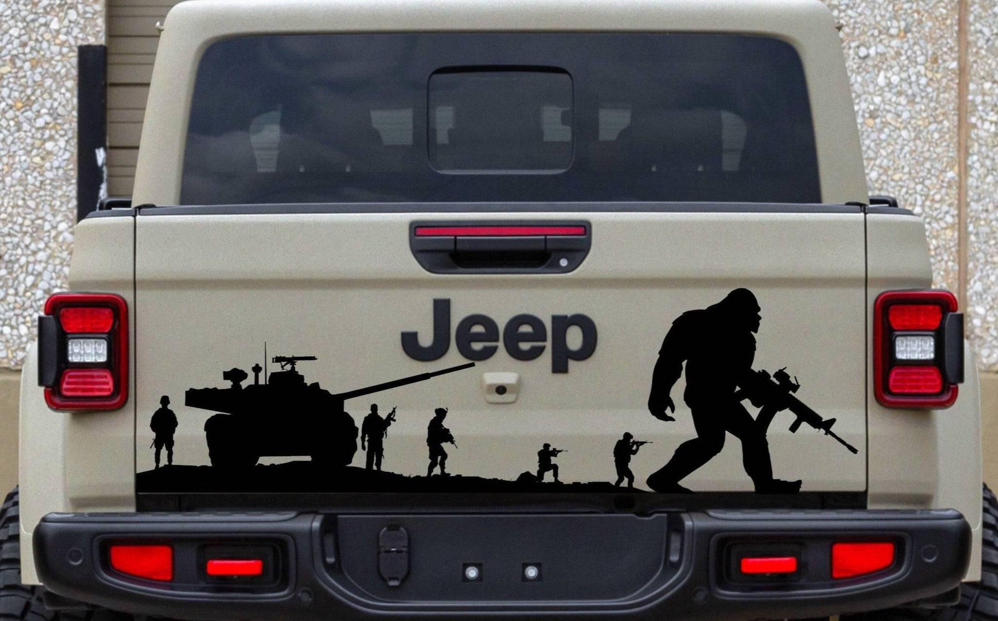 Bigfoot Sasquatch Decal | Soldiers Decal for Jeep Gladiator Tailgate ...