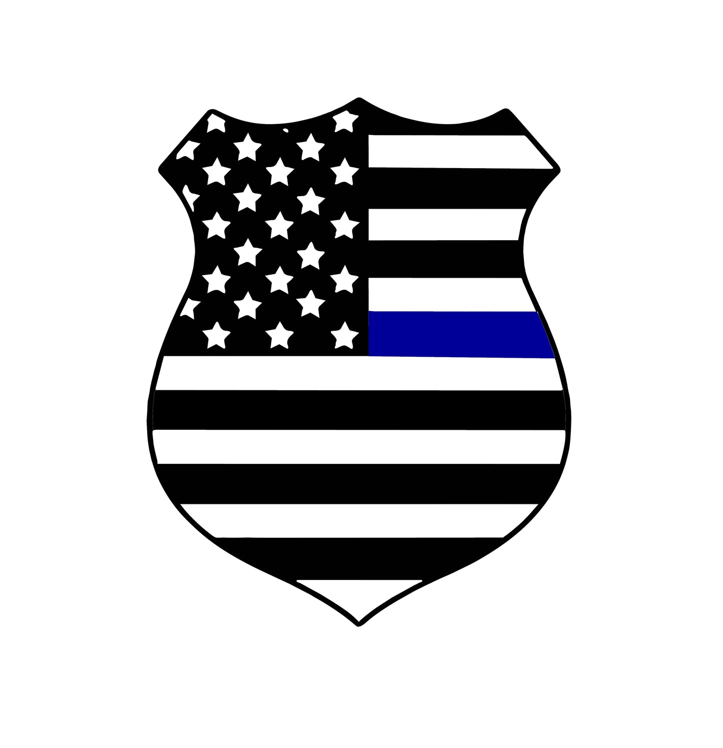 American Flag Cops Policemen Badge  "Blue Lives Matter" Vinyl Decal