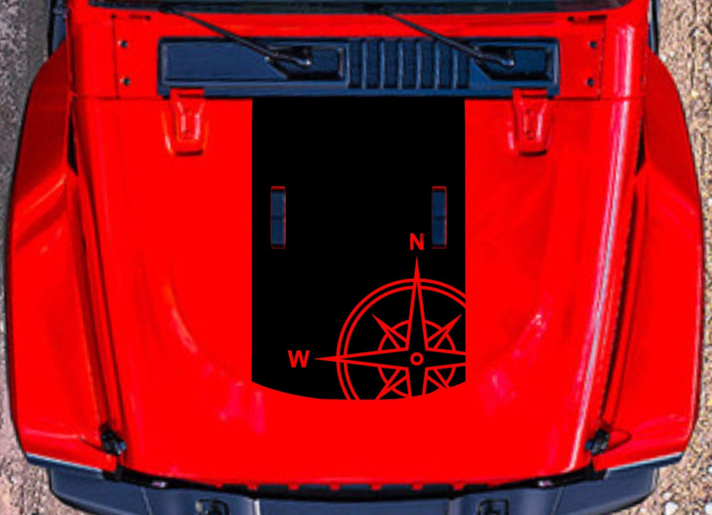 Compass Navigation Decal Fits Jeep Wrangler JK, JL, Gladiator