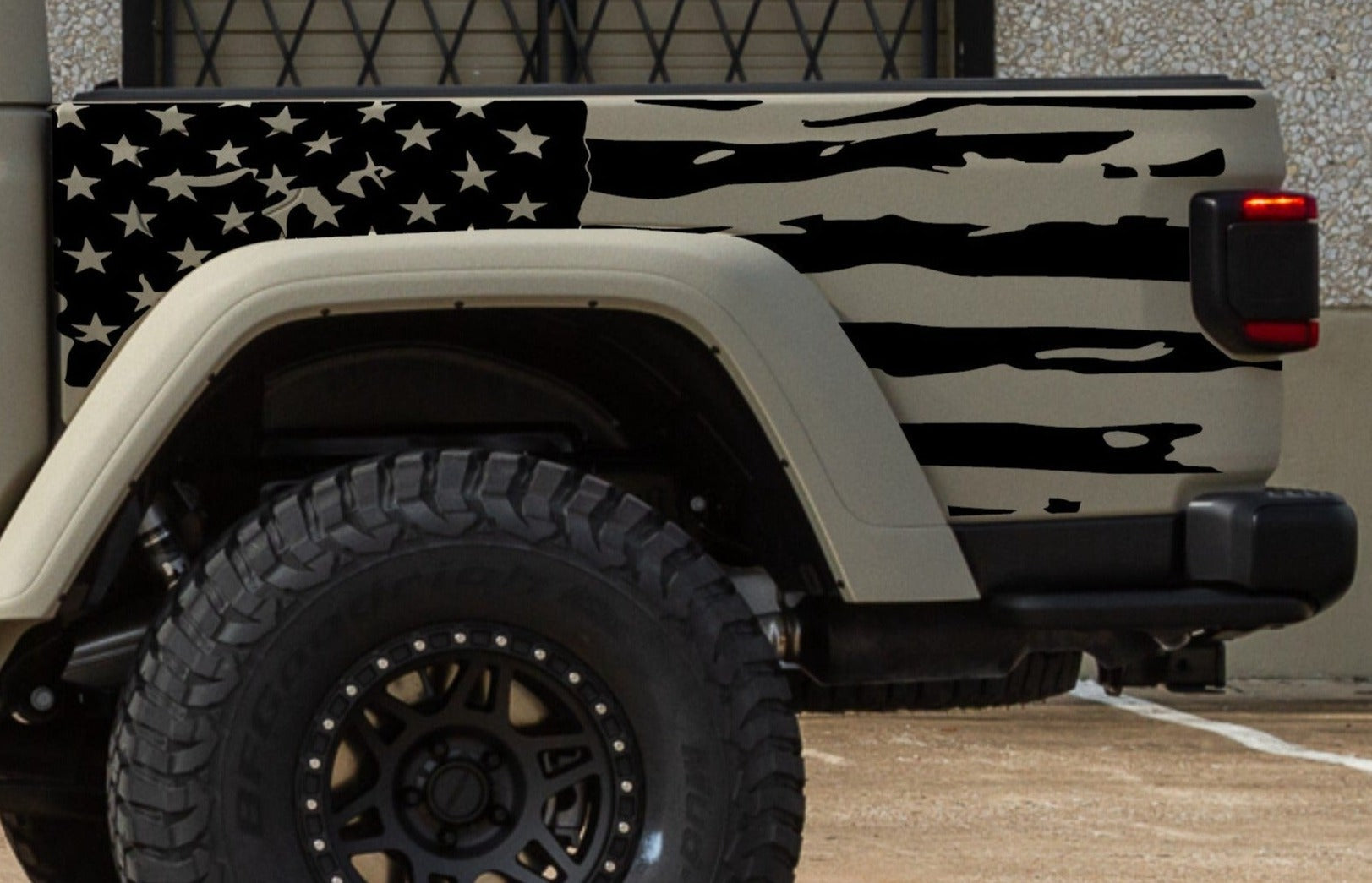 Set of American Flag Decal Patriotic Decal for Jeep Gladiator | Gladiator Truck Bed