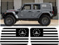 Jeep Wrangler JL JK Don't Tread On Me American Flag Decal Stickers (4-Door Rear Side Windows)