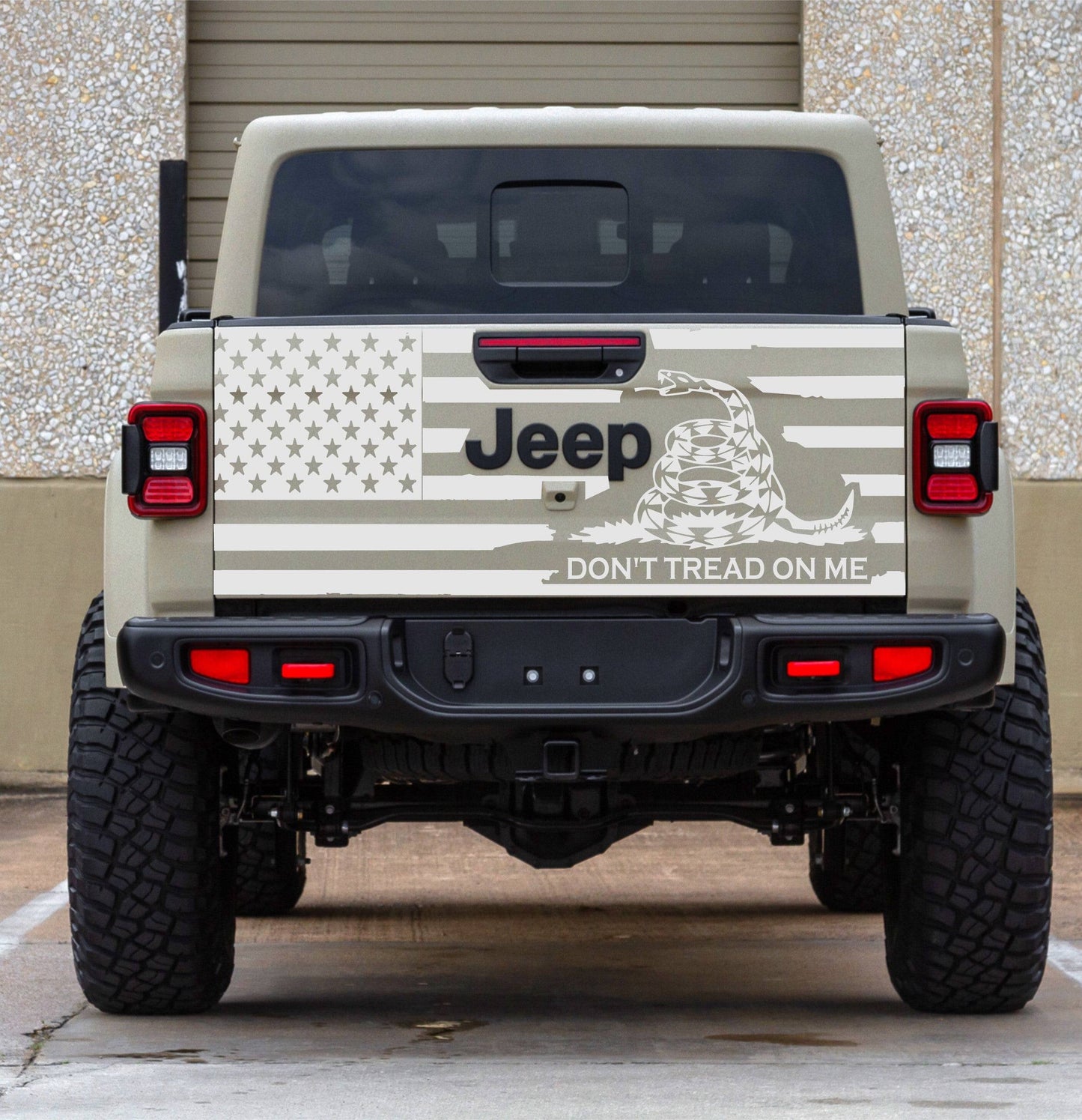 Jeep Gladiator Decal Gladiator Tailgate Decal American Flag Decal "Don't Tread On Me"