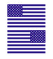 SET OF AMERICAN FLAG VINYL DECALS FOR CARS, JEEPS, TRUCKS, WINDOWS...