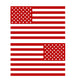 SET OF AMERICAN FLAG VINYL DECALS FOR CARS, JEEPS, TRUCKS, WINDOWS...