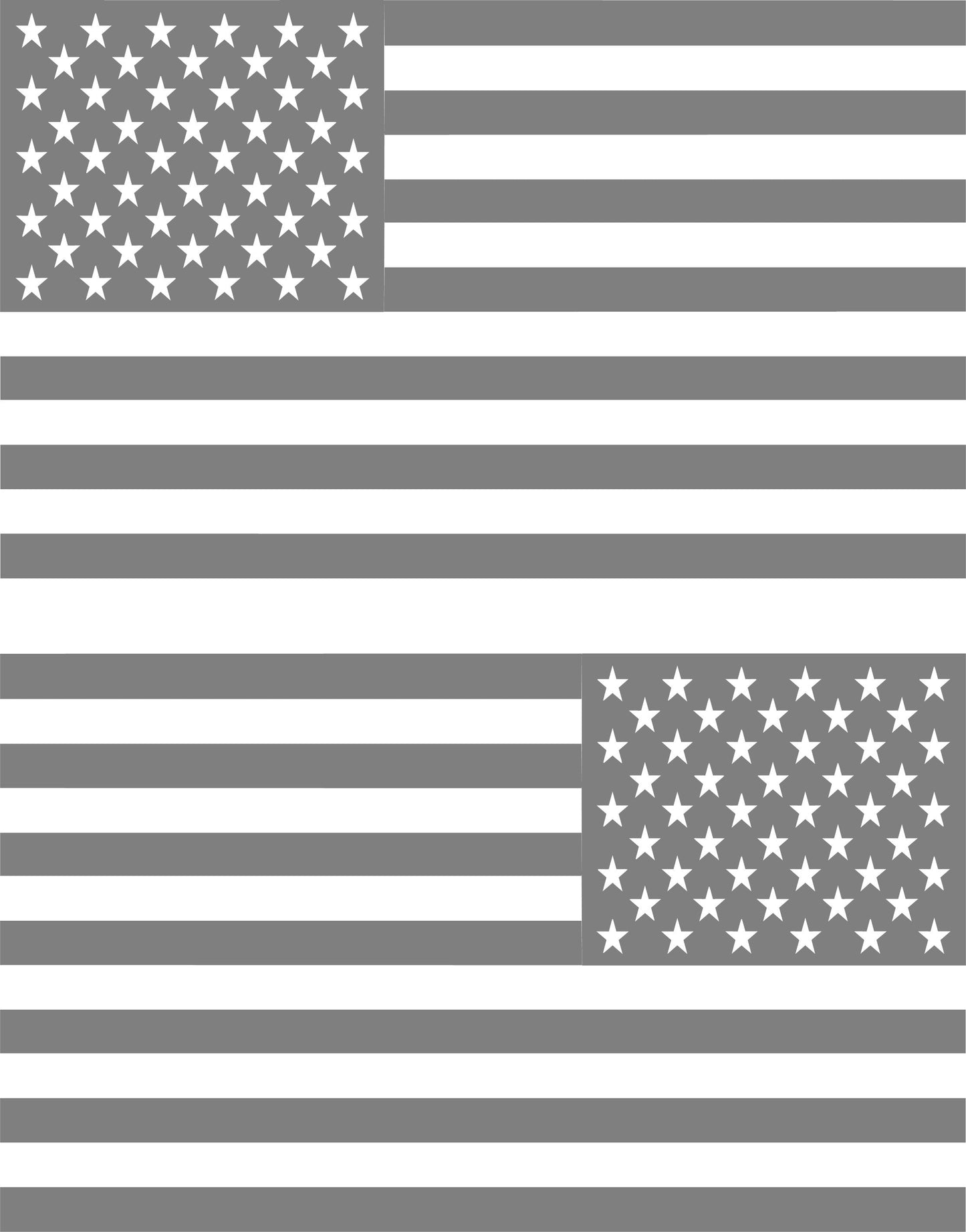 SET OF AMERICAN FLAG VINYL DECALS FOR CARS, JEEPS, TRUCKS, WINDOWS...