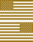 SET OF AMERICAN FLAG VINYL DECALS FOR CARS, JEEPS, TRUCKS, WINDOWS...