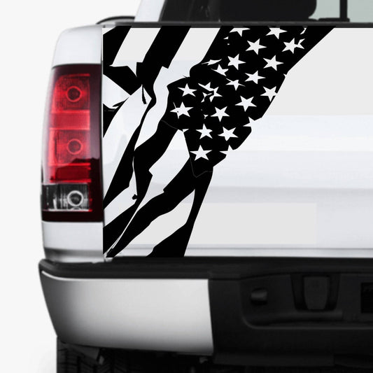 Distressed American Flag Decal Stickers | Patriotic Vinyl Decal for Any Trucks, SUV's, Vans, Tailgates, Bumpers...