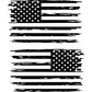 SET OF AMERICAN FLAG VINYL DECALS FOR JEEP WRANGLER JL 4-DOOR REAR SIDE WINDOWS