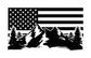 Set of American Flag Mountain Silhouette Vinyl Decal for Jeep, Trucks, Cars, Tumbler, etc...