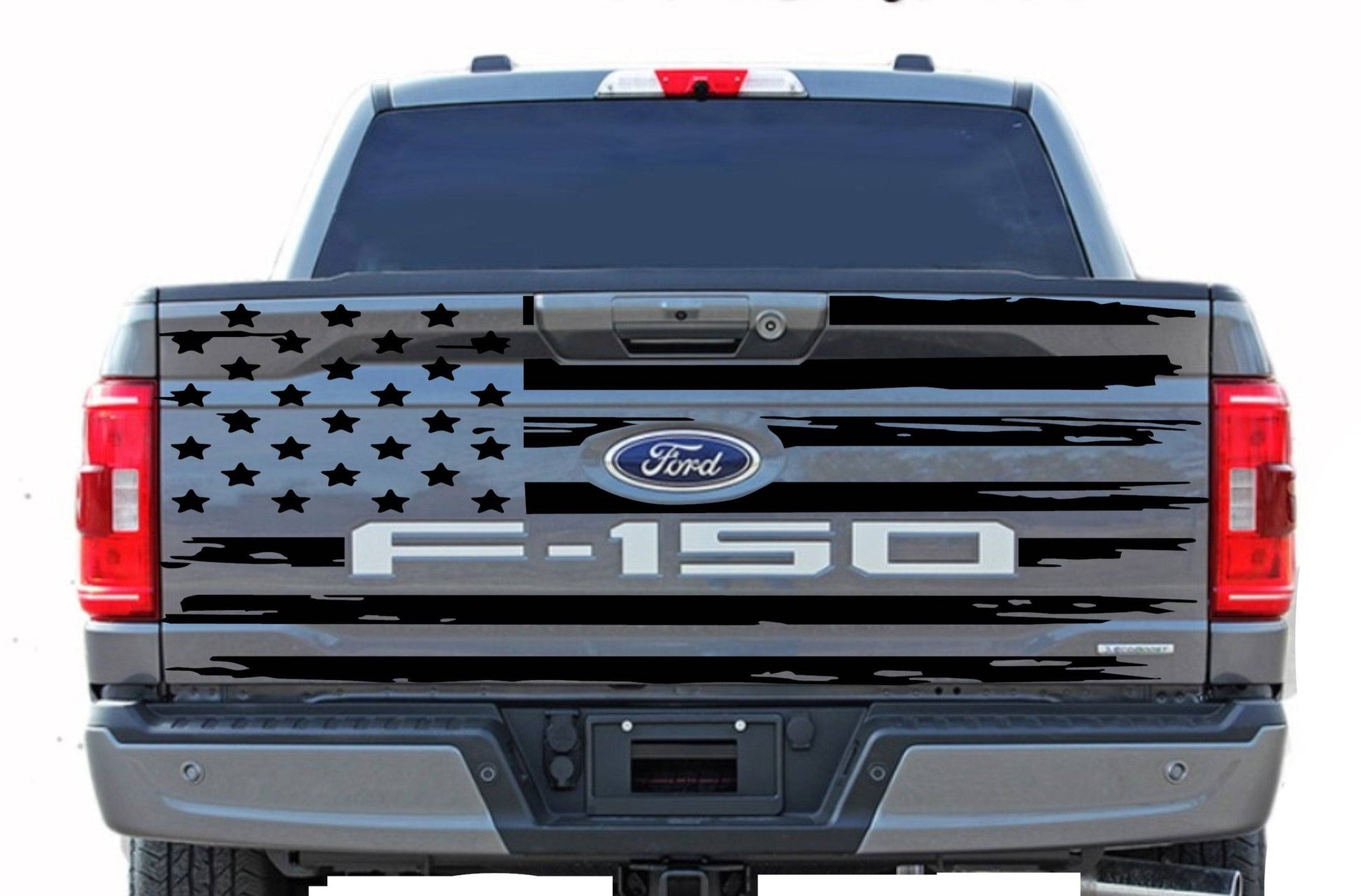 Ford Emblem American Flag Vinyl Decal Sticker