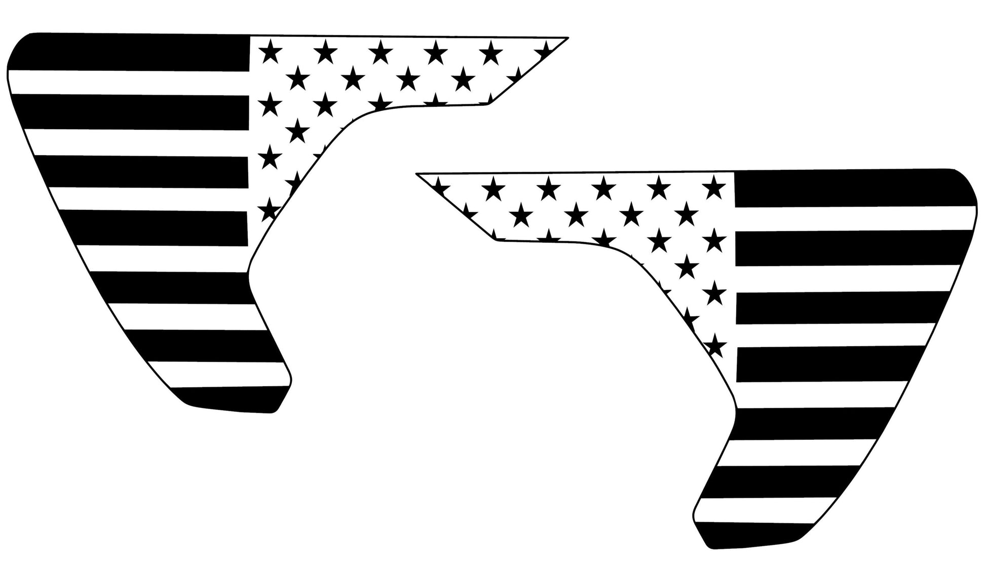 Set of American Flag Fender Vents Vinyl Decal for Jeep Wrangler JL & Jeep Gladiator Trucks