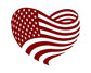 Heart-Shaped American Flag Decals Car Stickers