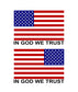 Set of American Flag "In God We Trust" Vinyl Decal