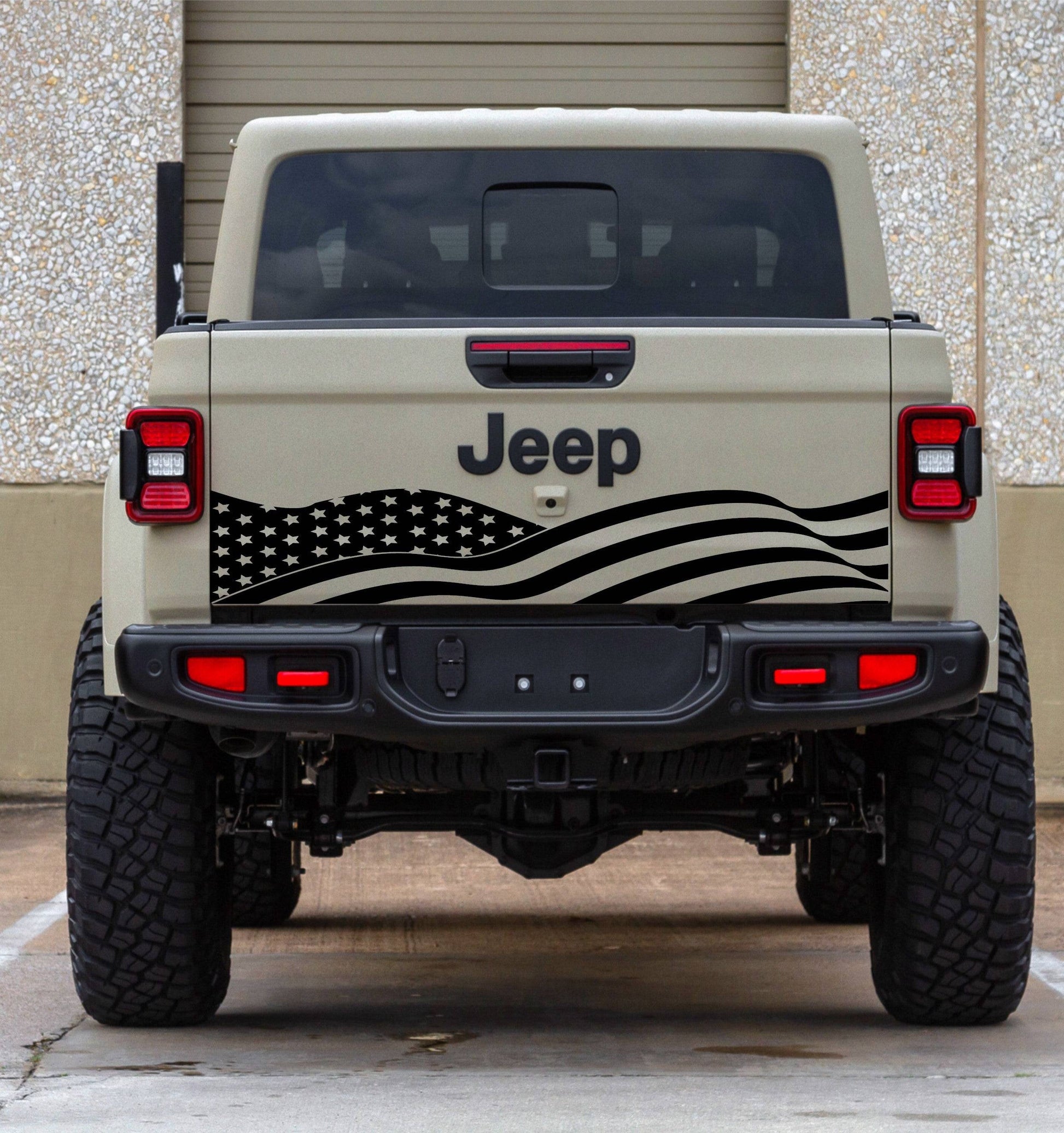 Distressed American Flag Decal Stickers Patriotic Decal For Jeep Gladiator Truck Tailgate