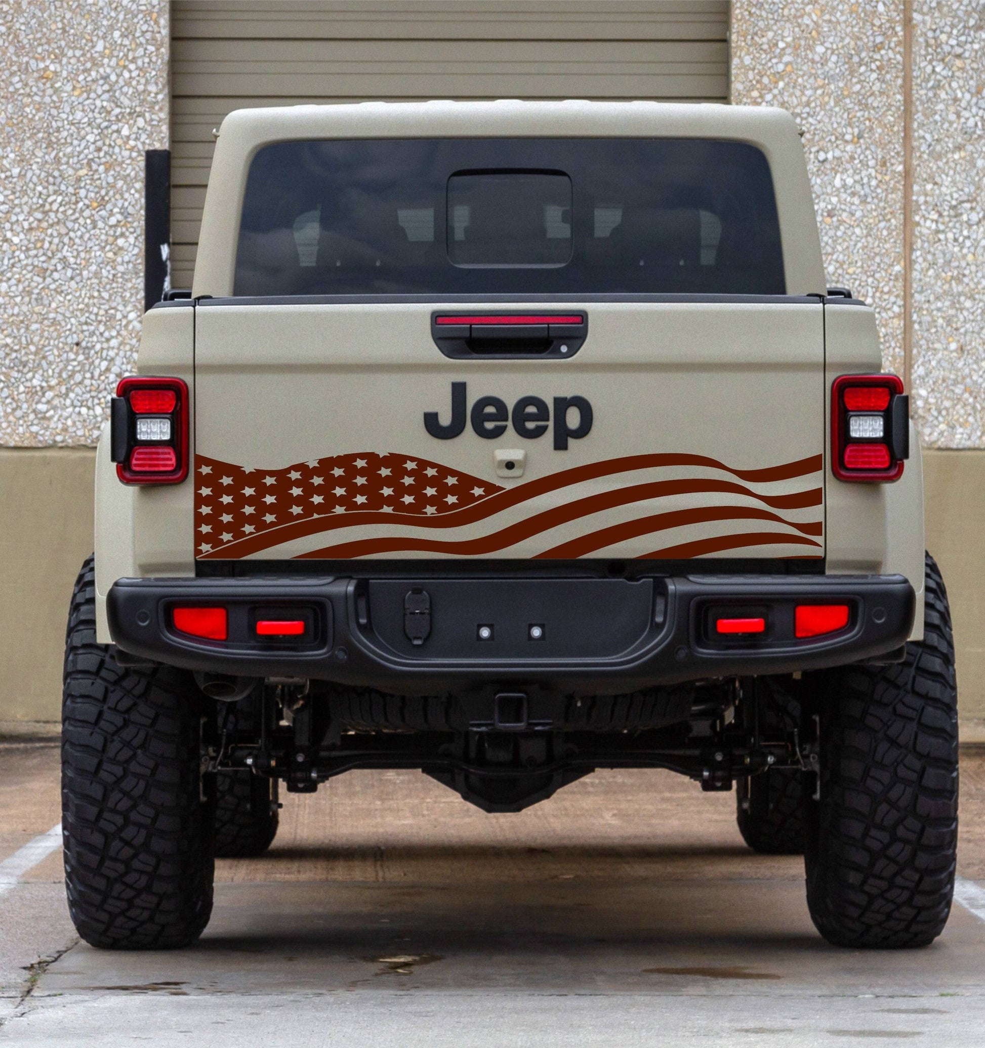 Distressed American Flag Decal Stickers Patriotic Decal For Jeep Gladiator Truck Tailgate