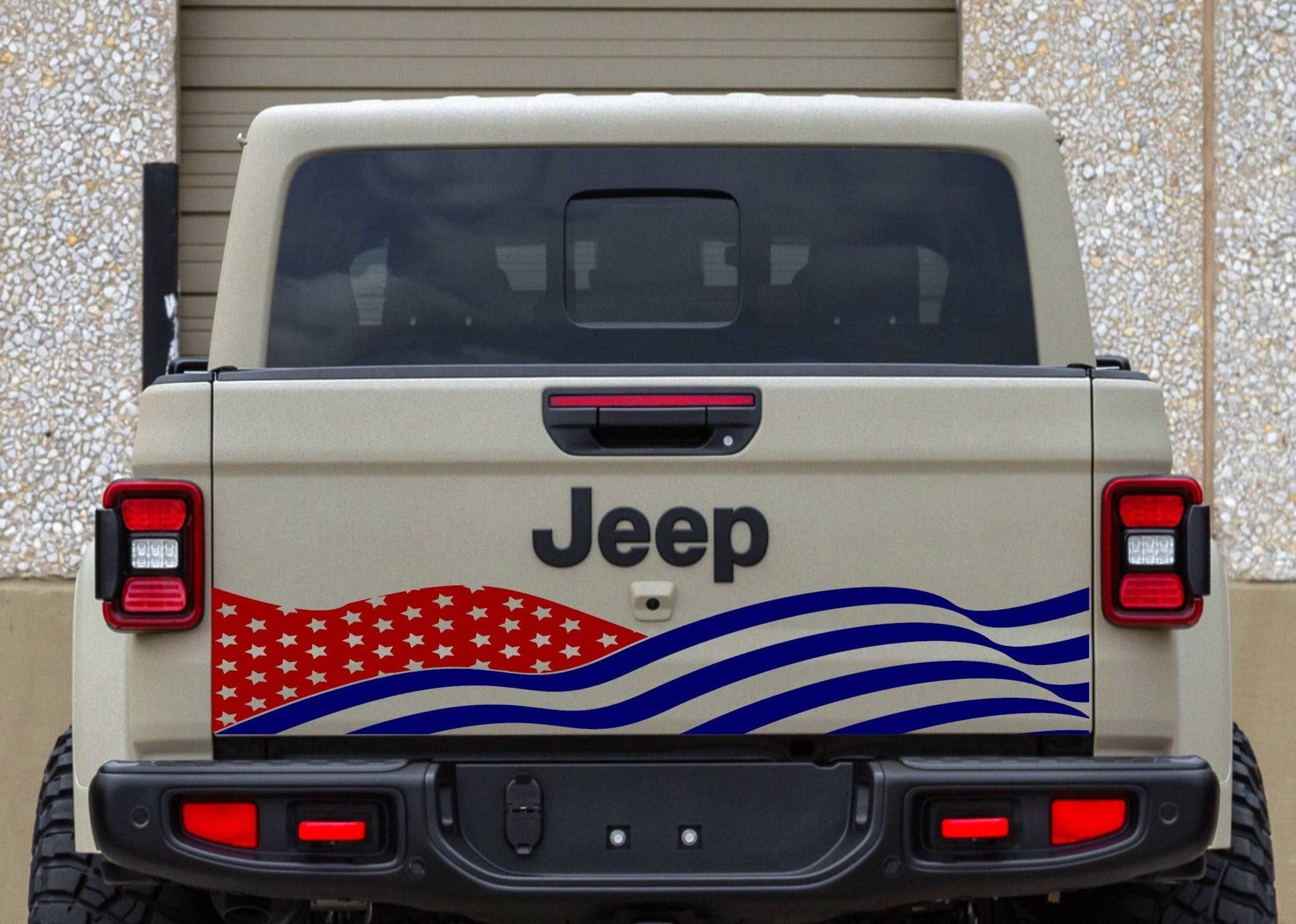 Distressed American Flag Decal Stickers Patriotic Decal For Jeep Gladiator Truck Tailgate