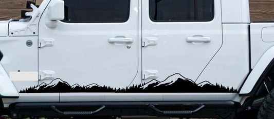 jeep wrangler jk jl gladiator mountain silhouette decals stickers