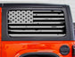 Set Of Distressed American Flag Decal Stickers for Jeep Wrangler JL 2-Door Rear Side Windows