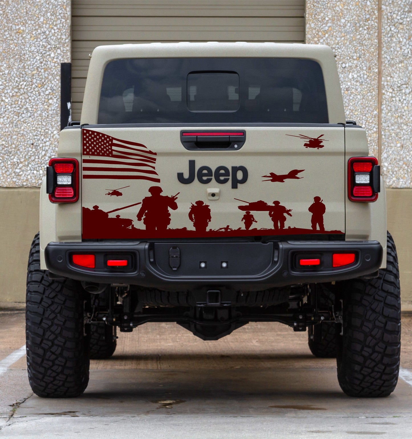 American Flag "Land of the Free Because of the Brave" Patriotic Decal Car Sticker
