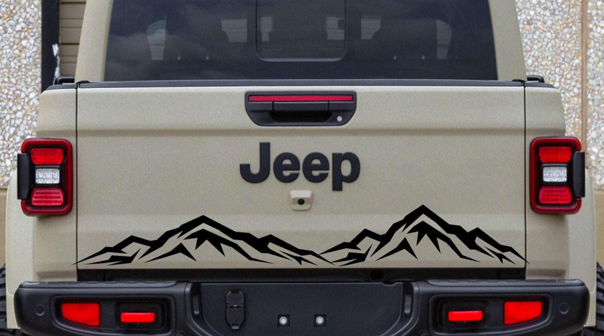 Mountain Silhouette Decal Stickers for Jeep Gladiator's Tailgate