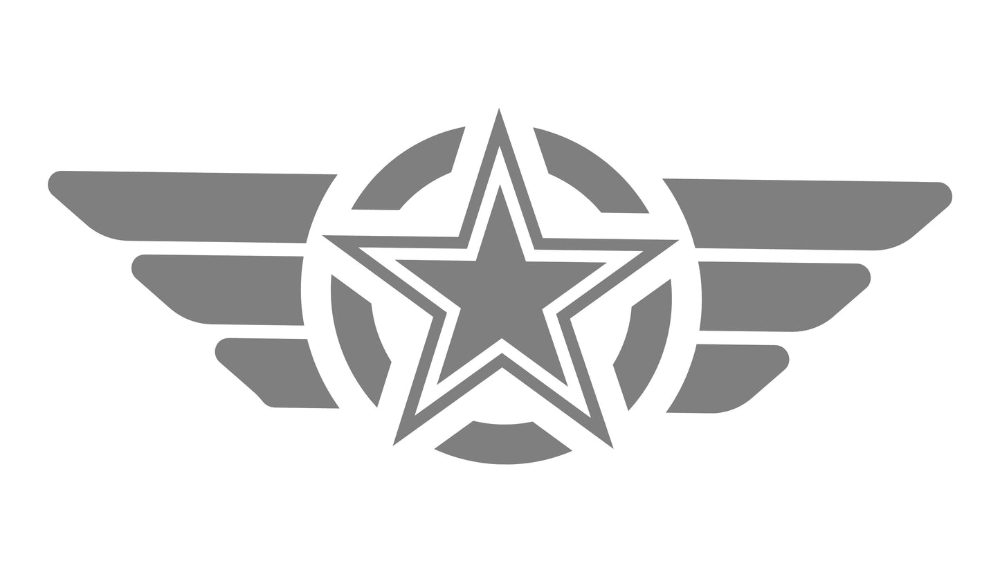 Military Star Hood Decal Sticker for Jeep Wrangler JL, JK, Gladiator, Trucks, Cars, SUV's
