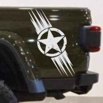 Military Star Decal Stickers For Jeep Gladiator Truck Bed Sides