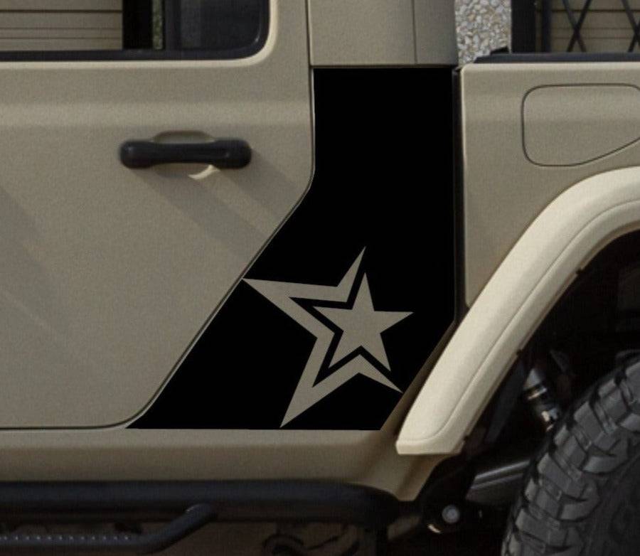 military star decals  car stickers for jeep gladiator JT truck patriotic decals