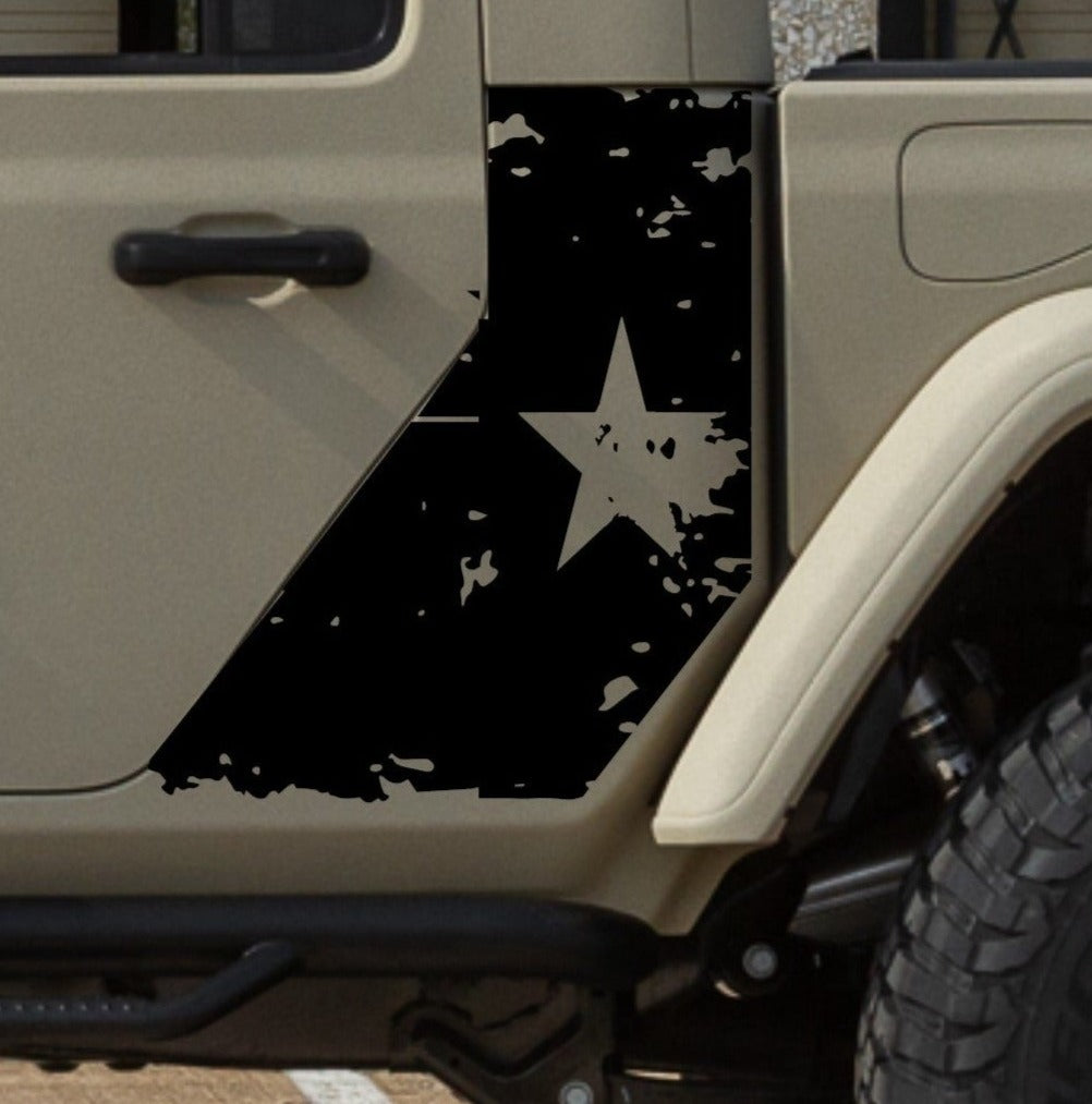 Military Star Decal Stickers For Jeep Gladiator