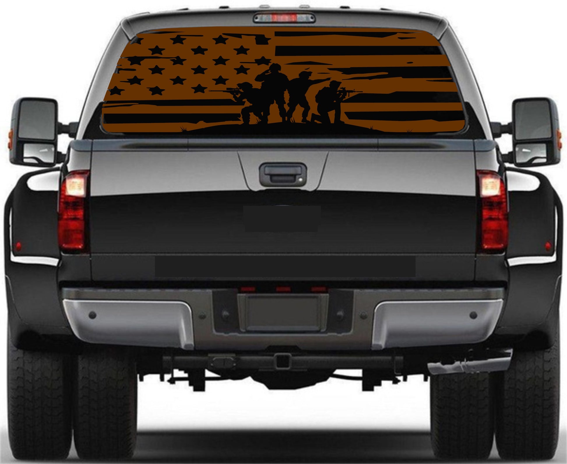 Distressed American Flag Decal Stickers Patriotic Vinyl Decal for