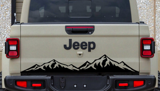 Mountain Silhouette Decal Stickers for Jeep Gladiator's Tailgate