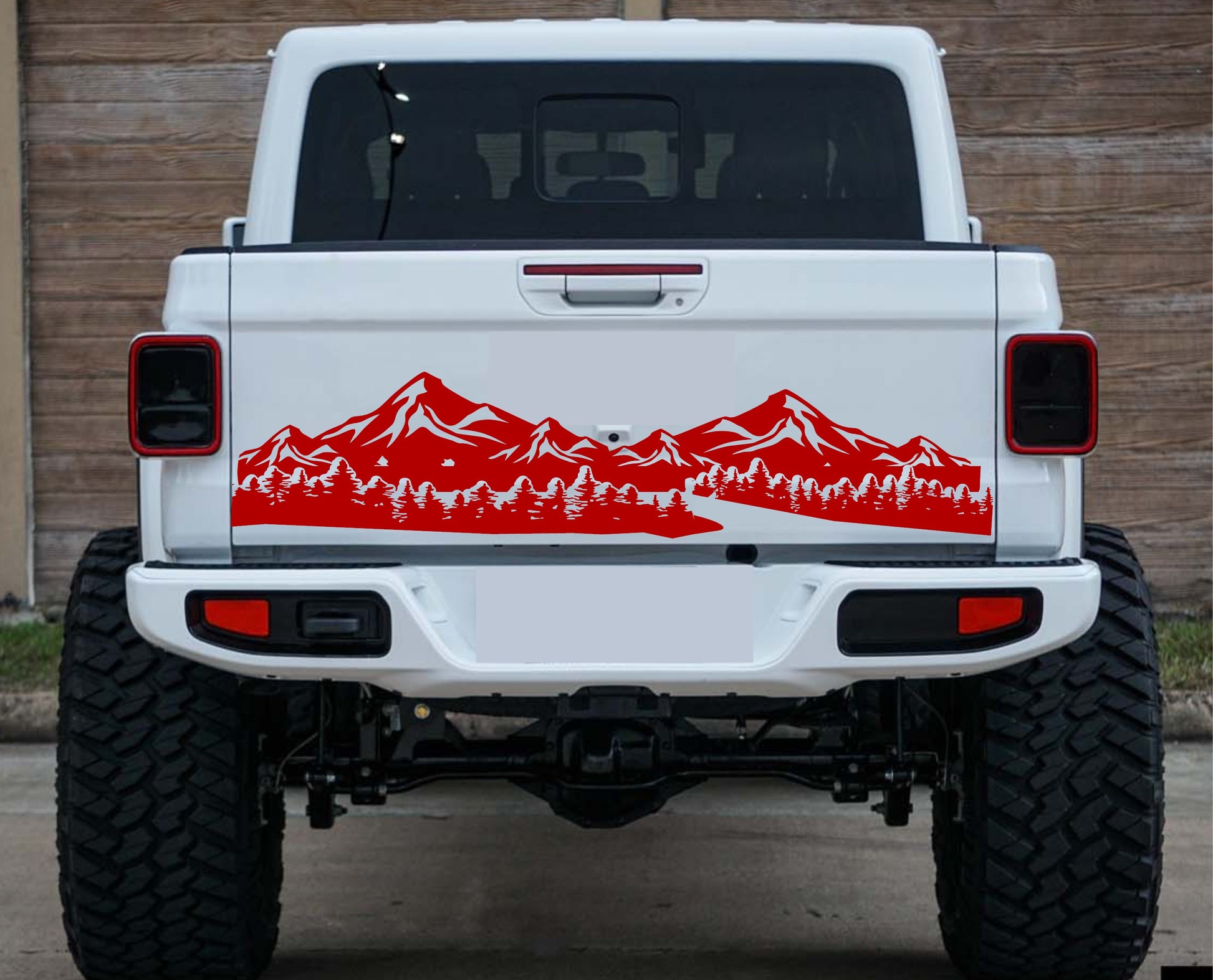 mountain silhouette decal fits jeep gladiator tailgate vinyl decals