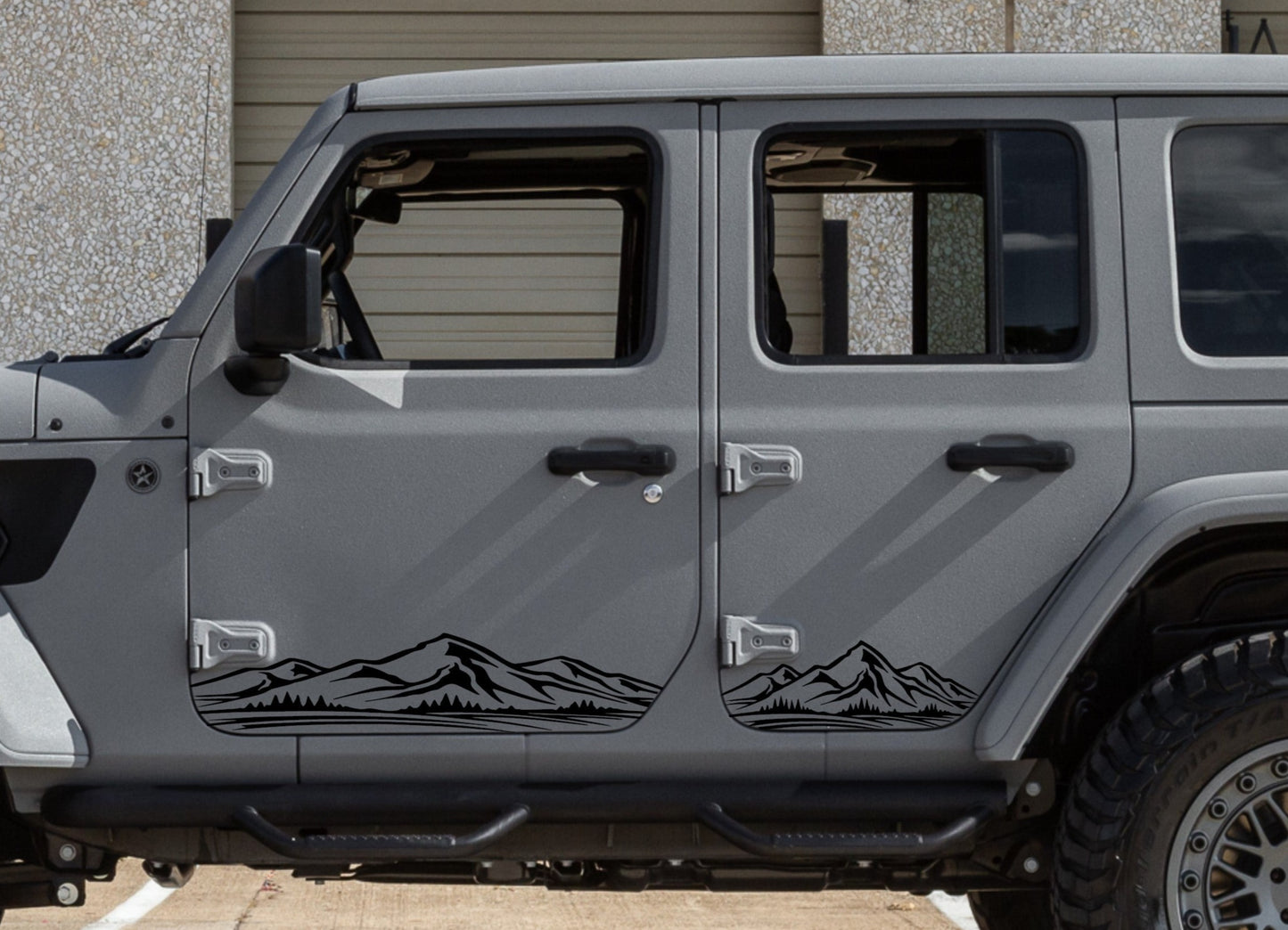 Mountain Silhouette Decals Fits Jeep Wrangler JK, JL 4-door & Jeep Gladiator 