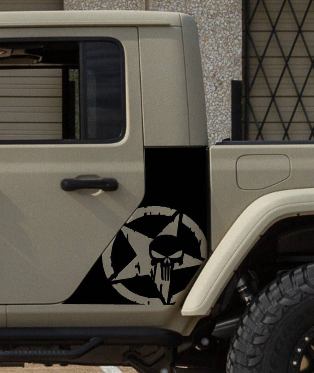 Punisher Military Star Decal for Jeep Gladiator – US PATRIOTS DESIGN