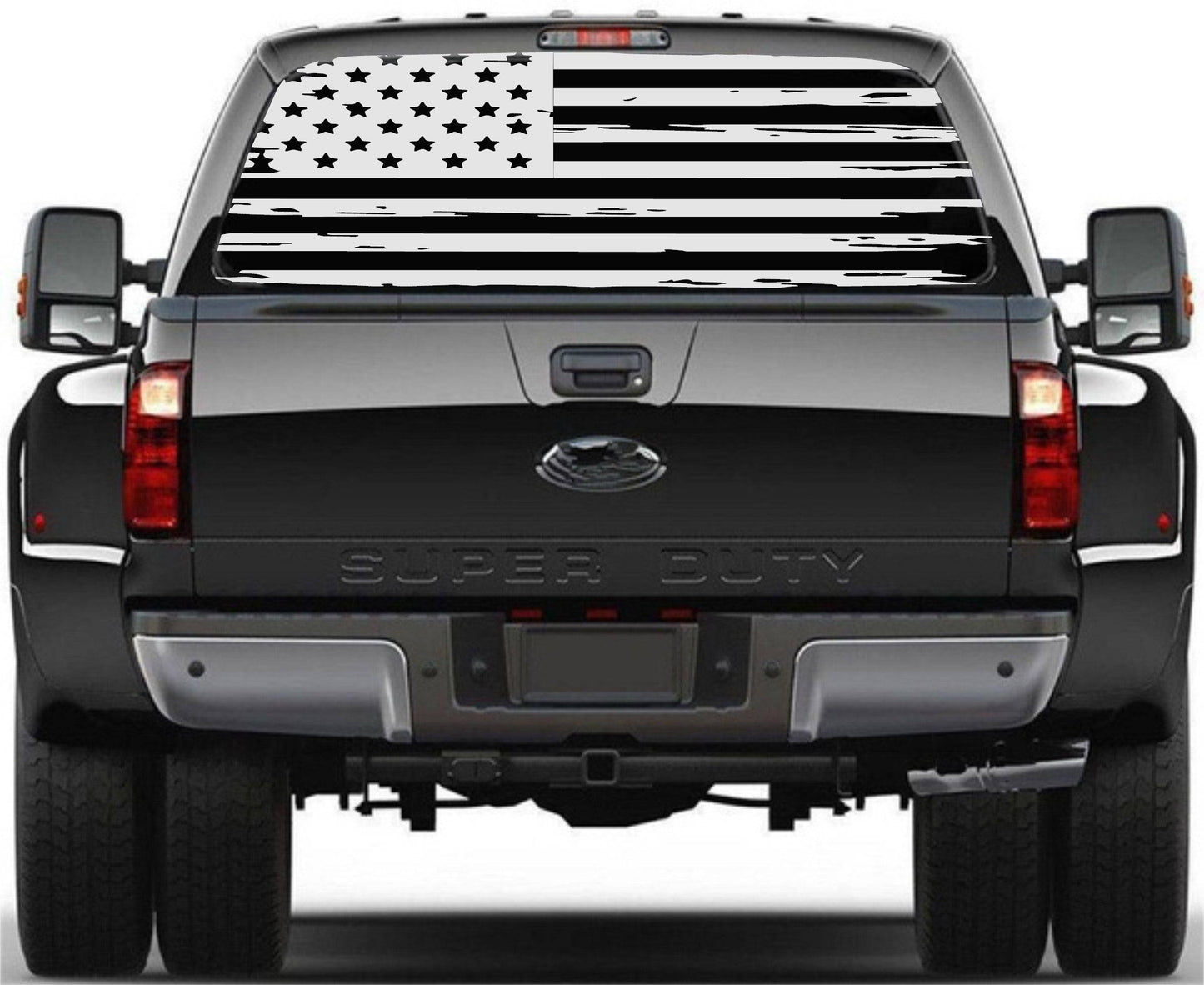 Distressed American Flag Decal Stickers Patriotic Vinyl Decal for Any Trucks, SUV's Rear Window