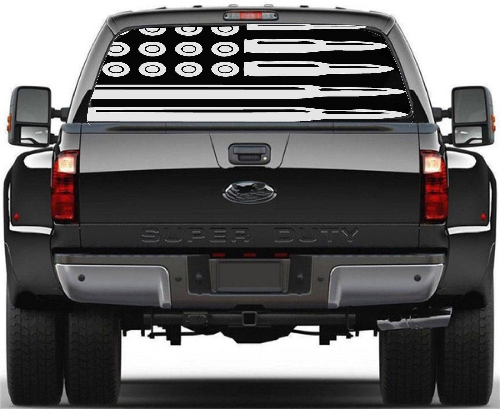 2nd Amendment Rights Gun Rights American Flag Decal Stickers Patriotic Vinyl Decal Inspired Bullets for Any Trucks, SUV's Rear Window