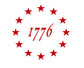 1776 BETSY ROSS AMERICAN FLAG VINYL DECAL