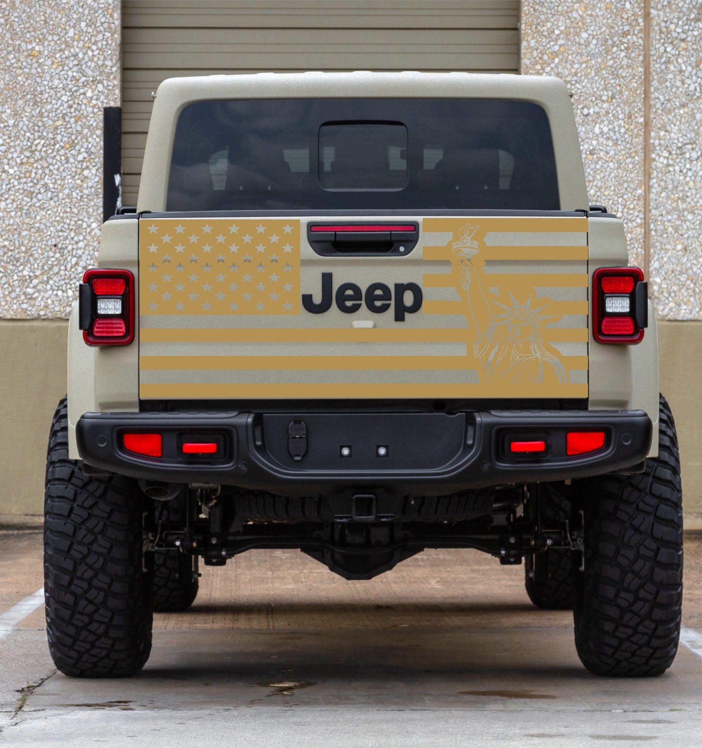 Jeep Gladiator Decal Gladiator Tailgate Decal American Flag Statue of Liberty Decal Stickers
