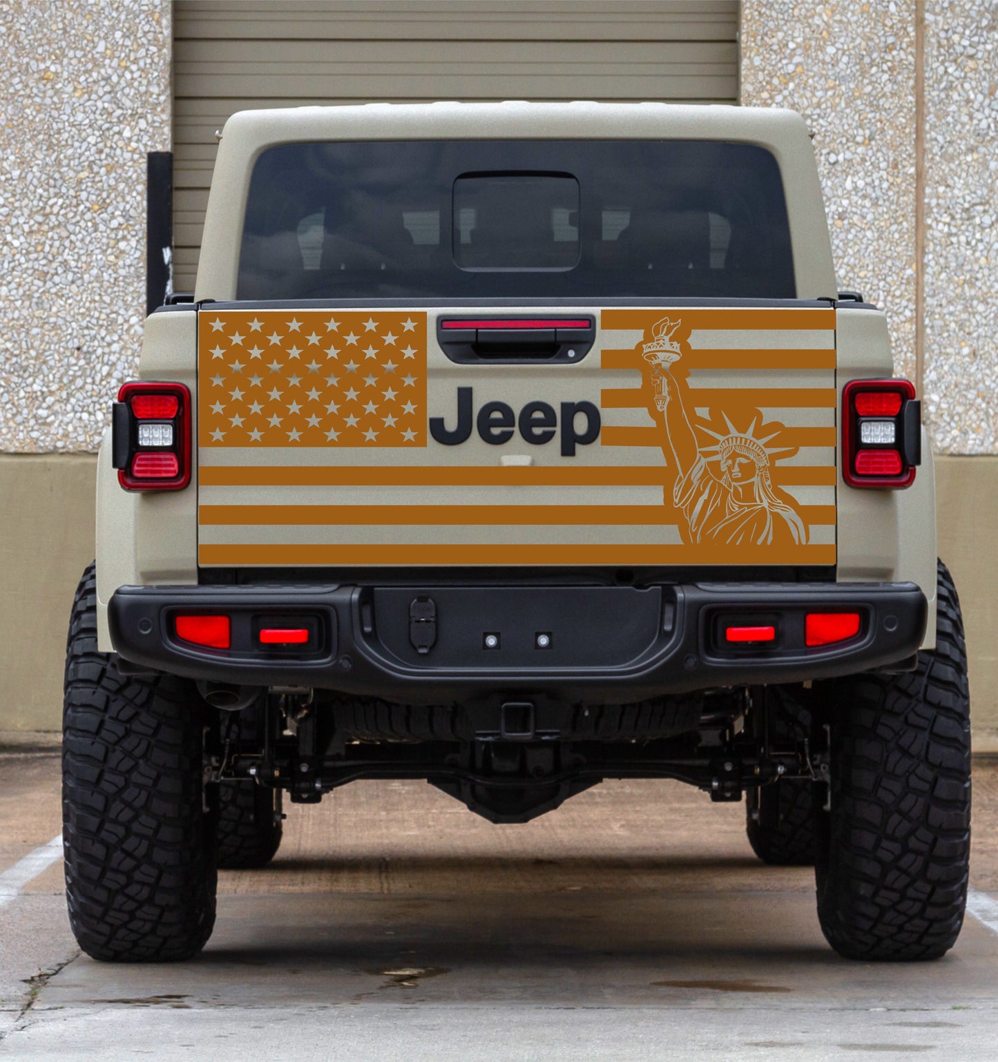 Jeep Gladiator Decal Gladiator Tailgate Decal American Flag Statue of Liberty Decal Stickers