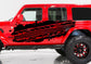 Set of Jeep Wrangler JL JK 4-Door Tire Tracks Mud Decals Stickers
