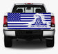 Distressed American Flag Decal Stickers "Don't Tread On Me" Patriotic Vinyl Decal for Any Trucks, SUV's, Vans, Tailgates, Bumpers...
