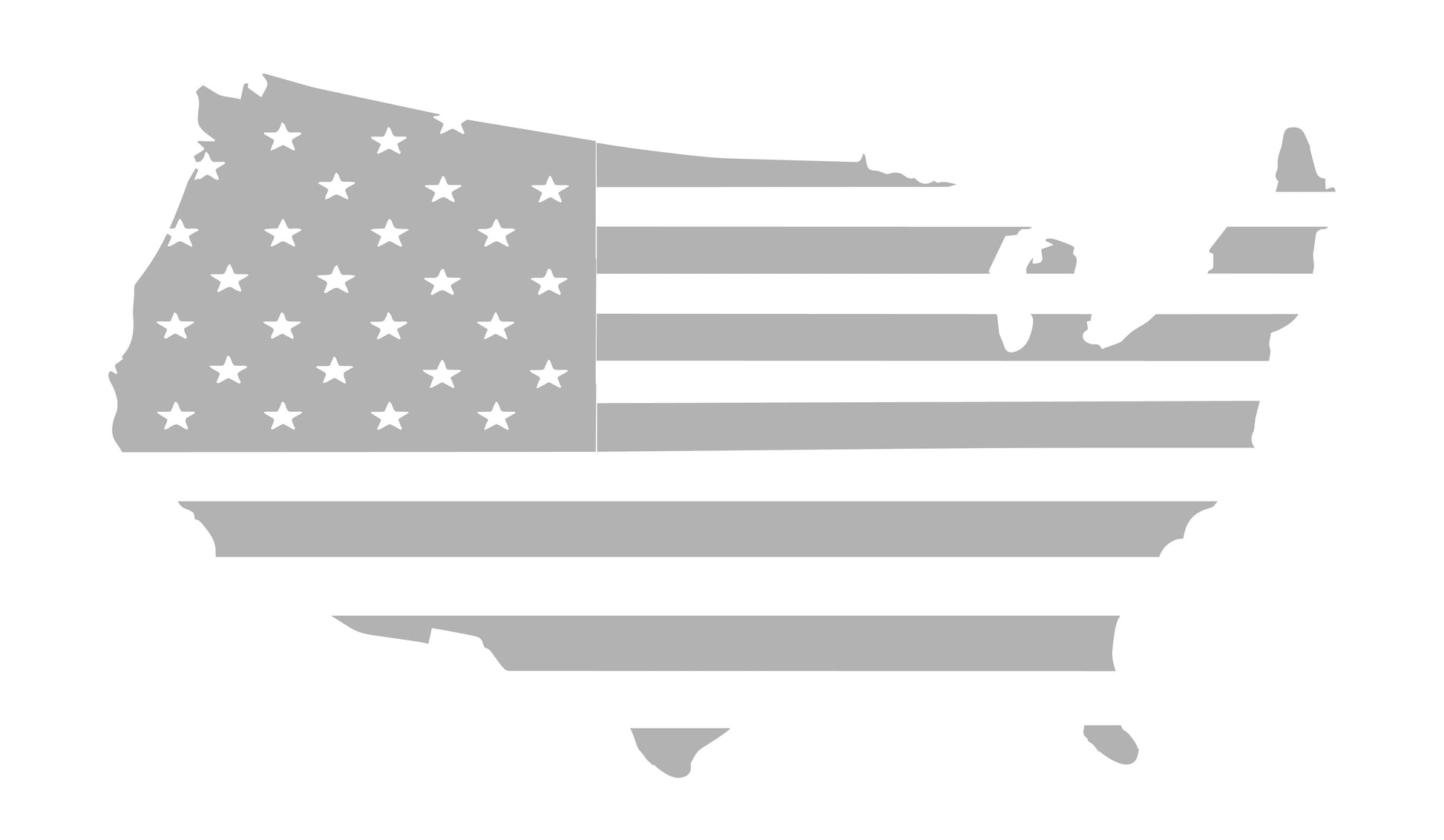 US Map American Flag Decal Car Sticker