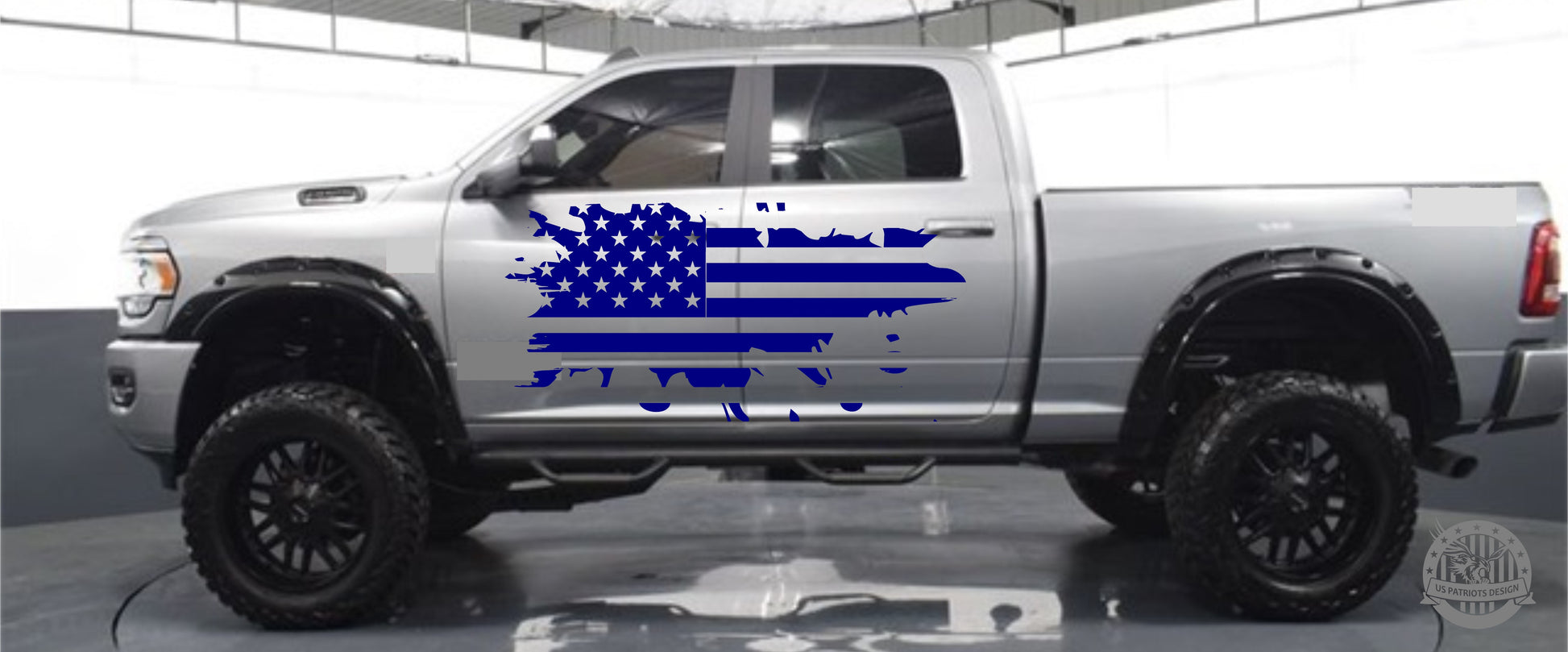 Jeeps, Trucks, SUVs, Cars Distressed American Flag Decal | Patriotic Decal Bumper Stickers