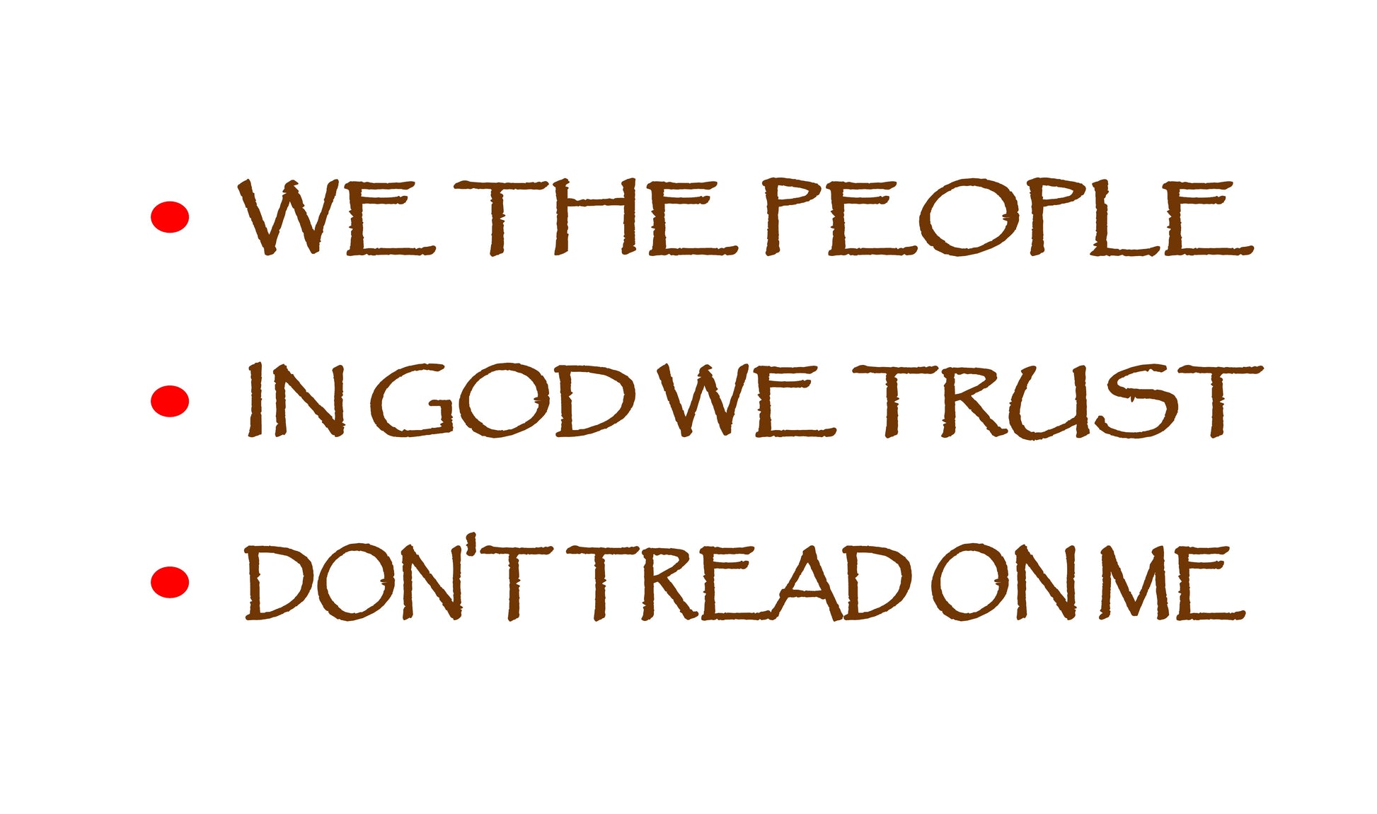 We The People - In God We Trust - Don't Tread On Me Decals Stickers