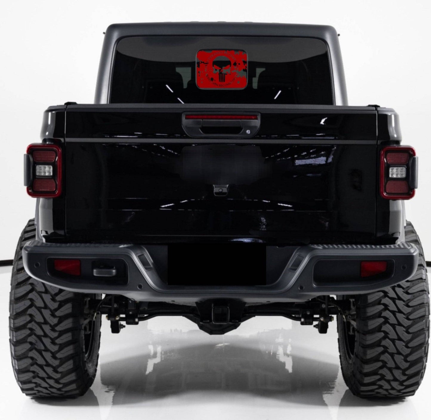 When Tyranny Becomes Law, Rebellion Becomes Duty. Punisher Decal for Jeep Gladiator Rear Window